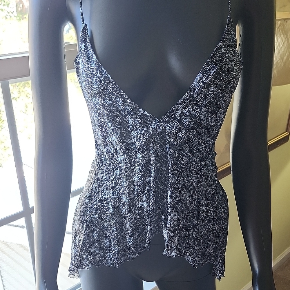 Zara Blue and White Camisole Top